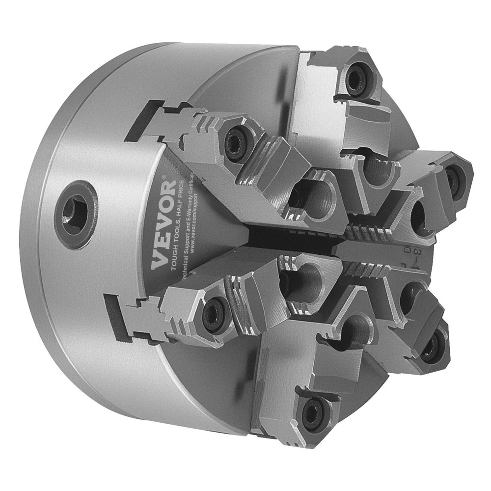 6-Jaw Lathe Chuck, 6 Inch (160 mm), Self-Centering Chuck with D1-4 Cam Lock Back