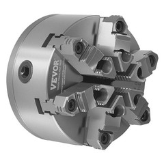 6-Jaw Lathe Chuck, 6 Inch (160 mm), Self-Centering Chuck with D1-4 Cam Lock Back
