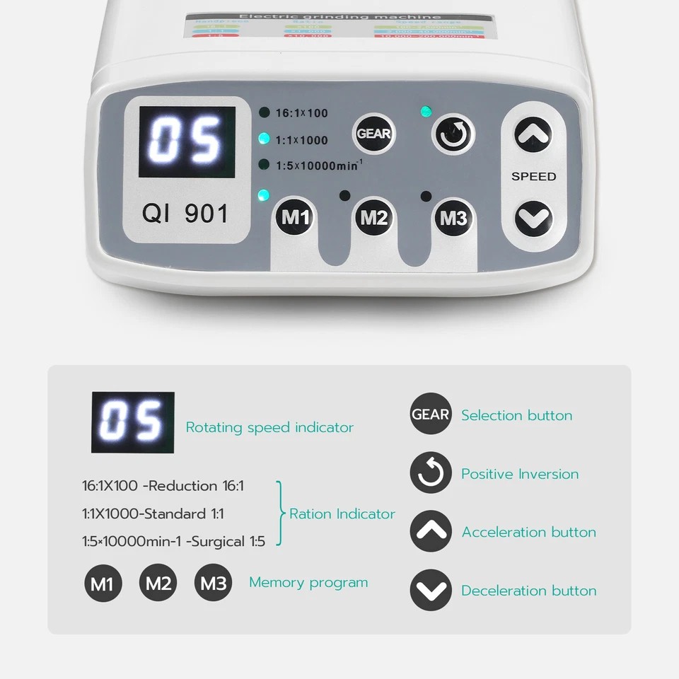 Dental LED Brushless fit 1:1/1:5/16:1 Electric Micro Motor Internal E-type 4H US