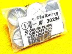LOT of (10) MULBERRY 30294 CLOSURE PLUGS 1″ NPT THREADED DIECAST ZINC NEMA 3R