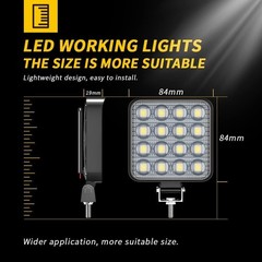 2 x 3 inch 16 LED upper cab & Boom Work Flood Light Fit for Excavator 160LC ZX