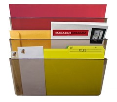 Legal-Size Wall Pocket – Snap & Stack Plastic File Organizer, Mounting Hardwa…