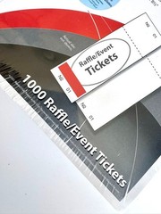Blanks/USA 1000 Jumbo Perforated Raffle Tickets (4 per sheet) 8.5×11 250 Sheets