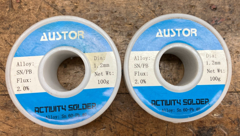 2 Rolls Austor Activity Solder Sn 60-Pb 40 100g 1.2mm