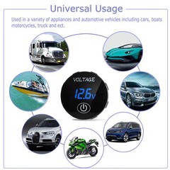 DC 12V-24V LED Panel Digital Voltage Volt Meter Display Voltmeter Motorcycle Car