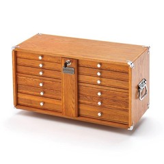 T33967 23″ Series 9-Drawer Red Oak Chest of Drawers