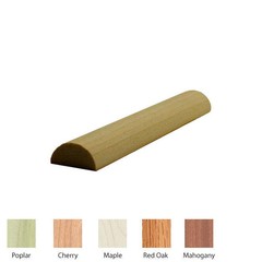 EWHR11 Half Round Moulding Trim, 3/8″ x 3/4″ Unfinished Solid Hardwood Trim