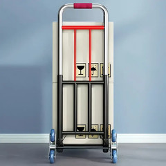 Stair Climbing Cart Heavy Duty Folding Hand Truck Dolly 460 lbs 6 Wheels + Ropes