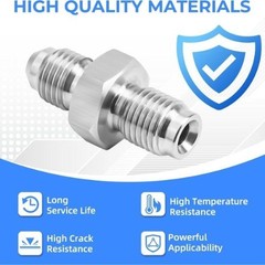 3AN Male to 3/8×24 Inverted Flare Brake Thread, Straight Male Fitting Adapter (1