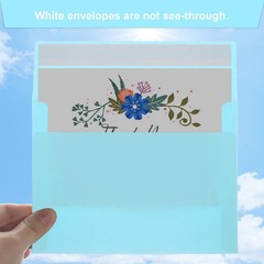 50 Packs Blue 5×7 Envelopes, Envelopes 5×7, A7 (5.25×7.25in),