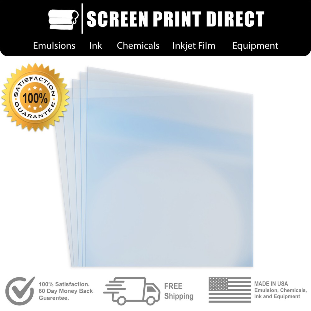 Waterproof Inkjet Transparency Film Screen Printing ALL SIZES – 100 Sheets 5 MIL