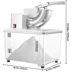 Commercial Snow Cone Machine Electric Ice Crusher Maker 661LBS/H Ice Shaver