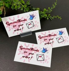 Business Cards Small Business, Blue Bird Special Thanks Your Order 3.5″ x 2″