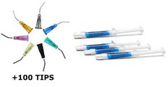 Etch-Rite Dental Etching Gel Kit 4 x 1.2mL Syringes + 100 Tips by PULPDENT