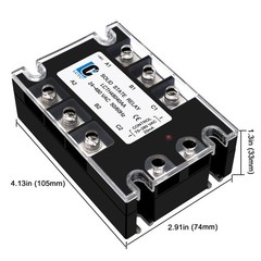 3 Phase Solid State Relay 40A AC to AC Input 70-280VAC Output 24-480VAC