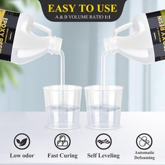 68OZ UV Resistant Epoxy Resin Kit – No Bubble, Crystal Clear for Art Coating