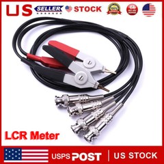 1 Set Kelvin Clip Tester Probe Lead Clip Cable With 4 BNC For LCR Meter Terminal