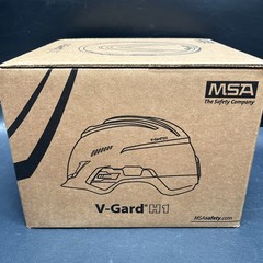 MSA V-Gard H1 Adjustable White Safety Helmet & Chin Strap New With Box & Manual