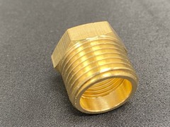 4 PK Hex Reducer Bushing 1/2″ Male x 3/8″ Female NPT Adapter Pipe Fitting Brass