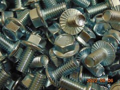 LOT OF (10) 3/8″-16 x 3/4″ Zinc Grade 5 Hex Washer Head Serrated Flange Bolt