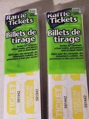 500 Lot New Raffle Tickets Billets De Triage Tickets Count Yellow And White Nos
