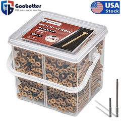 #10×3-1/2″ 400Pcs Wood Screws T25 Torx Drive Self Tapping For Furniture DIY Set