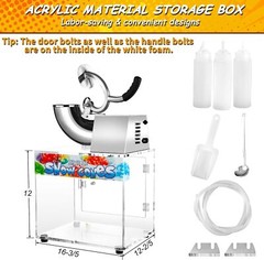 VNN 48L Electric Snow Cone Machine Ice Shaver Maker Shaving Crusher Dual Blades
