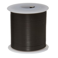 16 AWG Gauge Solid Hook Up Wire Black 25 ft 0.0508″ UL1007 300 Volts