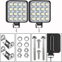 2 x 3 inch 16 LED upper cab & Boom Work Flood Light Fit for Excavator 160LC ZX