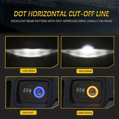 5×7 LED Headlight 7×6 H6054 Headlights with Blue Halo Amber Turn Signal Compa…