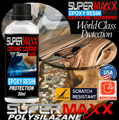 EPOXY RESIN TABLE BAR TOP RIVER TABLES CERAMIC COATING SCRATCH STAIN RESISTANT