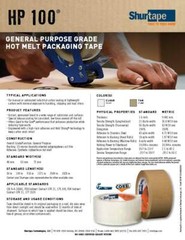 Shurtape HP 100 Carton Sealing Tape 48mm x 110 yds. Clear – Pack of 6 rolls