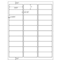 1″ x 2 5/8″ Address Mailing Labels Sheet FBA SKU Labels 30/sheet 30 UP Adhesive