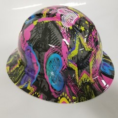 full brim hard hat custom hydro dipped IN TRUE LOVE CHALKBOARD GIRLY LOOK NEW
