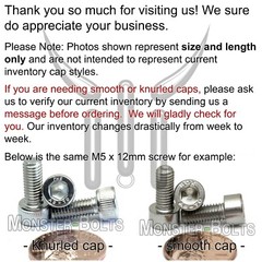 M2 Stainless Steel Socket Head Cap Screws, A2 / 18-8 Metric DIN 912, 0.40 Coarse