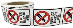 Do Not Use Blades To Open Labels | 2 x 3″ Inch | 500 on a Roll