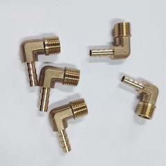 5 Pieces 1/4 HOSE BARB ELBOW X 1/4 MALE NPT Brass Pipe Fitting Gas Fuel Water