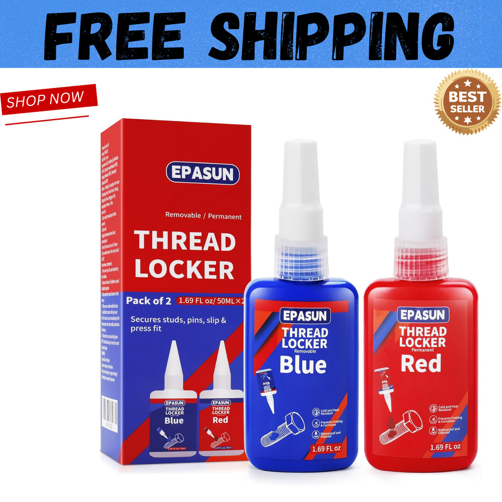 ThreadLocker 242 and 271, Thread Lock Medium and High Strength Lock Tight & Seal