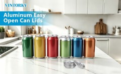 10pcs Aluminum Easy Open Can Lids Full Open Design for Beer Soda Beverages Wide