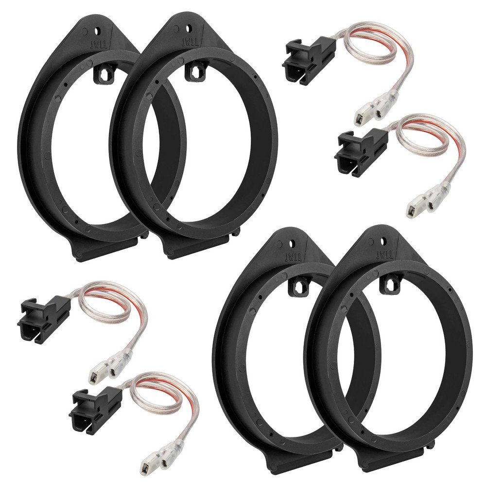 RED WOLF 4PCS 6.5 Inch Speaker Adapter Spacer Ring w/Speaker Wiring Harness P…