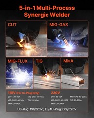 VEVOR 5-in-1 Plasma Cutter Welder Combo CUT/TIG/Gas MIG/Flux MIG/MMA 110V/220V
