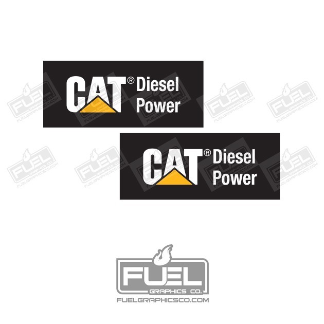 Diesel Power Construction Equipment Premium Vinyl Decal 2-Pack – 6″ x 2.5″