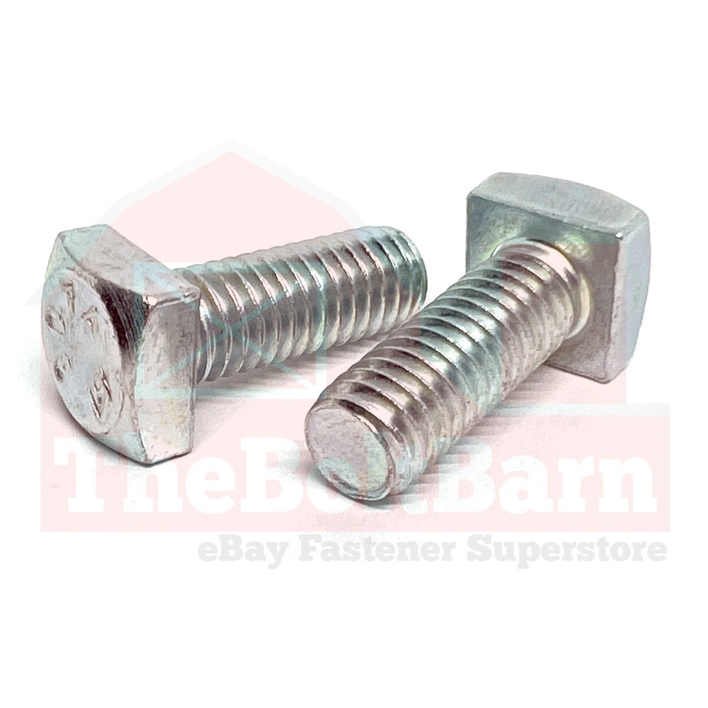 3/8″ Square Head Bolts Grade A307 Zinc Clear (Choose Length & Qty)