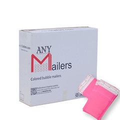 AirnDefense Any Size Pink Poly Bubble Mailers Plastic Shipping Padded Envelopes
