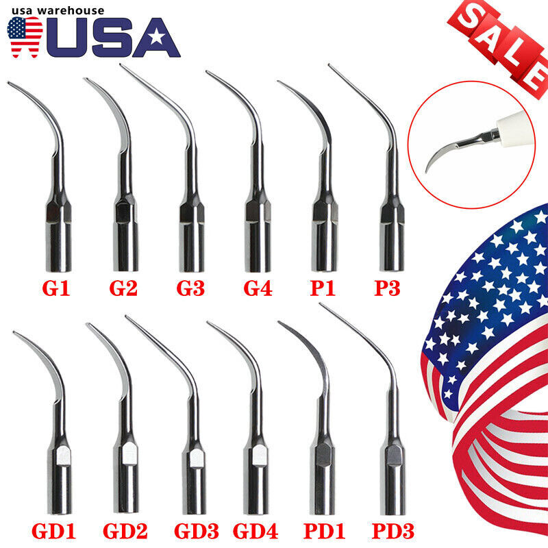 5× Dental Ultrasonic Piezo Scaler Tips fit Woodpecker EMS /DTE SATELEC Handpiece