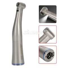 Dental 1:1 Fiber Optic LED Contra Angle Handpiece 4 Spray Push Button fit NSK fo