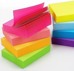 Sticky Notes 1.5×2 inch Bright Colors Self-Stick Pads 8 Pads/Pack 100 Sheets/Pad