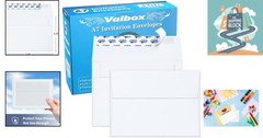 White Self-Seal A7 Invitation Envelopes, 100 Pack, 5.25×7.25 Inches