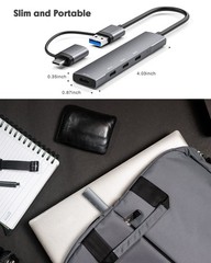 USB C to USB C Hub,4-Port USB C Hub/USB to USB C Adapter,Data Transfer Only