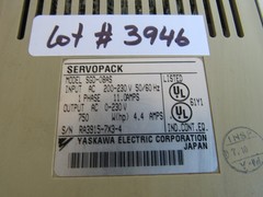 Yasnac Yaskawa Servopack SGD-08AS 200V Lot #3946 Listed by Greg